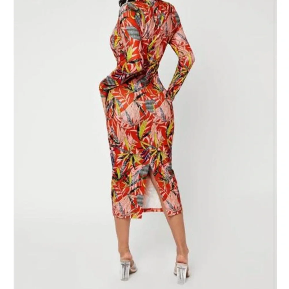 Multicolored Bodycon Dress - Picture 12 of 14